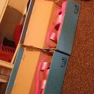 2 kali pink shoes with perfume,lotion ,and jewelry
